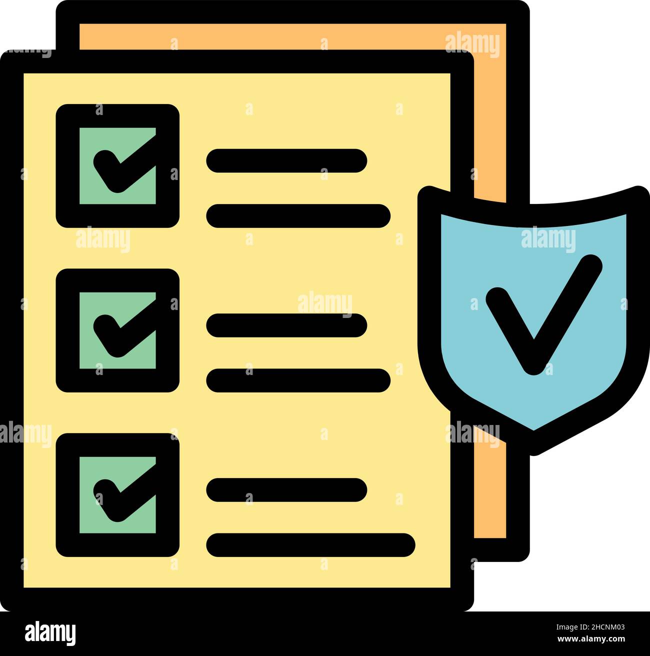Security actualization icon. Outline security actualization vector icon color flat isolated Stock Vector