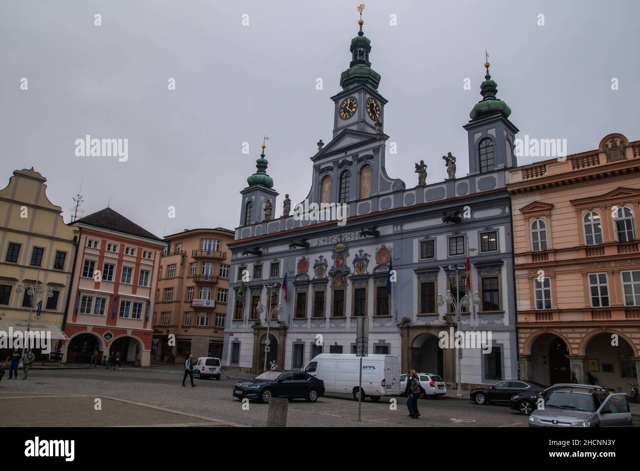 Ceske Budejovice, Czech in autumn, city trip Stock Photo