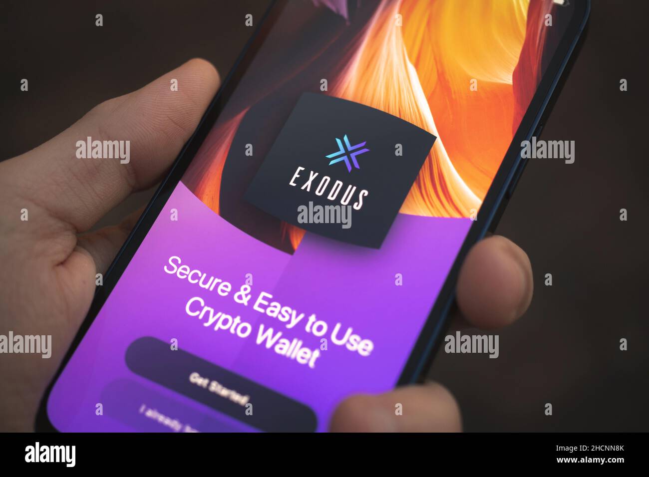 Exodus crypto bitcoin wallet app hi-res stock photography and images - Alamy