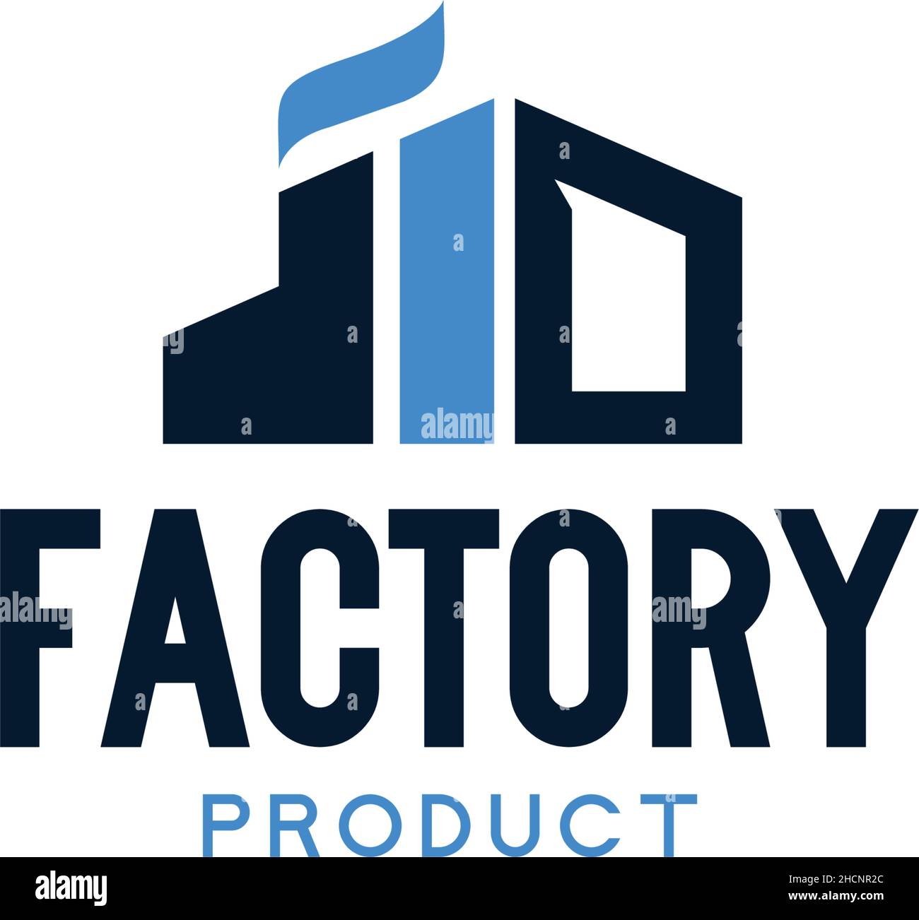 Modern simple design FACTORY PRODUCT logo design Stock Vector Image ...