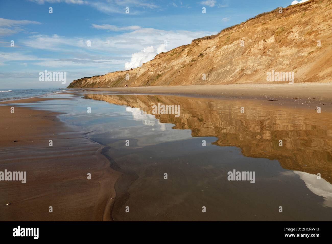 beach in Nørre Lyngby, Denmark; Nørre Lyngby Klint, Danmark Stock Photo ...