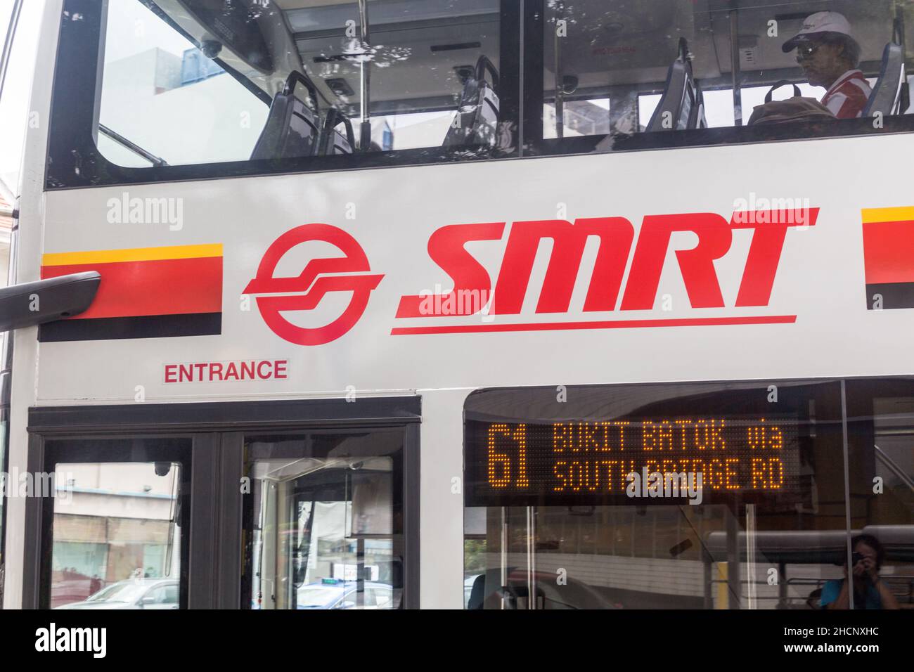 SINGAPORE, SINGAPORE - MARCH 12, 2018: Bus with Singapore Mass Rapid ...