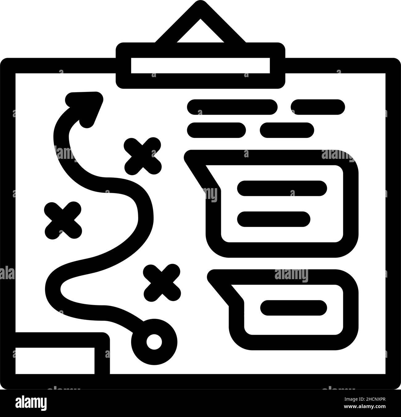 plan business strategy line icon vector illustration Stock Vector Image ...