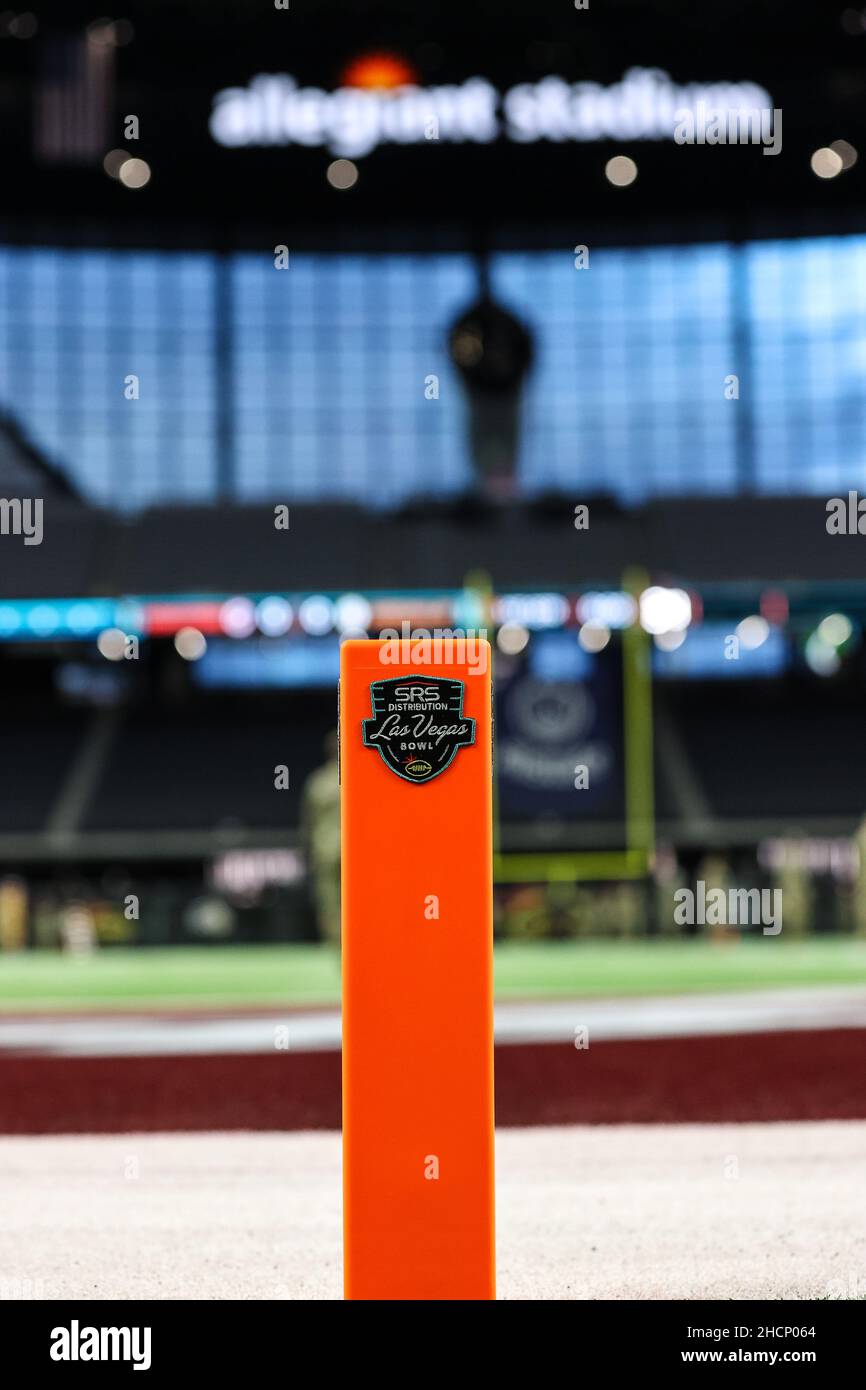 Las Vegas, NV, USA. 30th Dec, 2021. A pylon marks the rear of the end