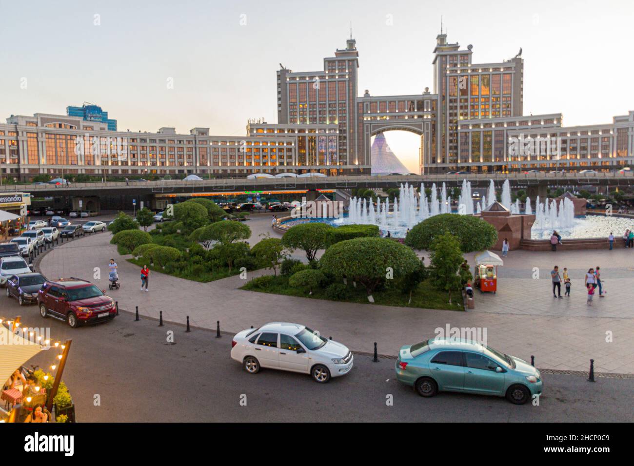 ASTANA, KAZAKHSTAN - JULY 8, 2018: Modern buildings in Astana now Nur-Sultan , capital of Kazakhstan Stock Photo