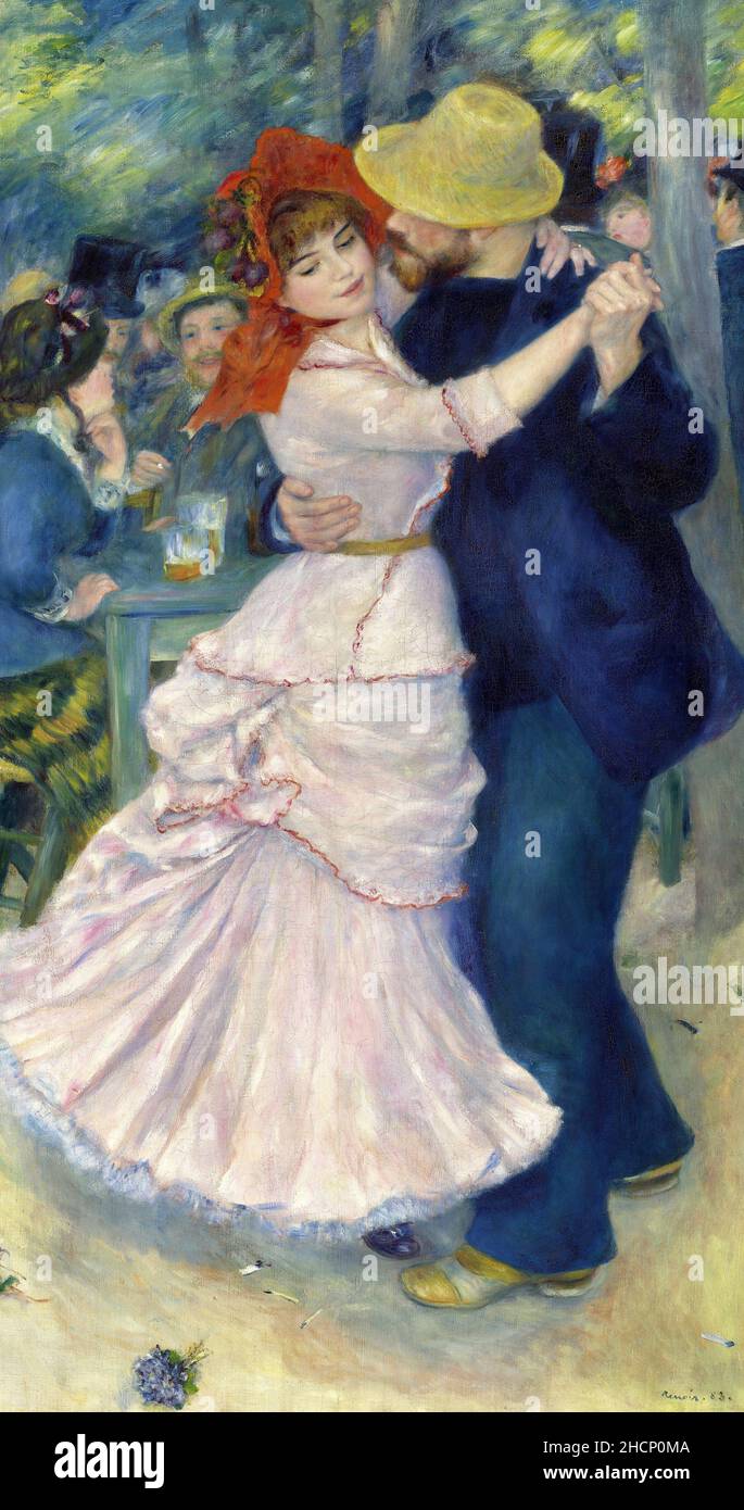 Dance at Bougival by the French impressionist Pierre Auguste Renoir Stock Photo
