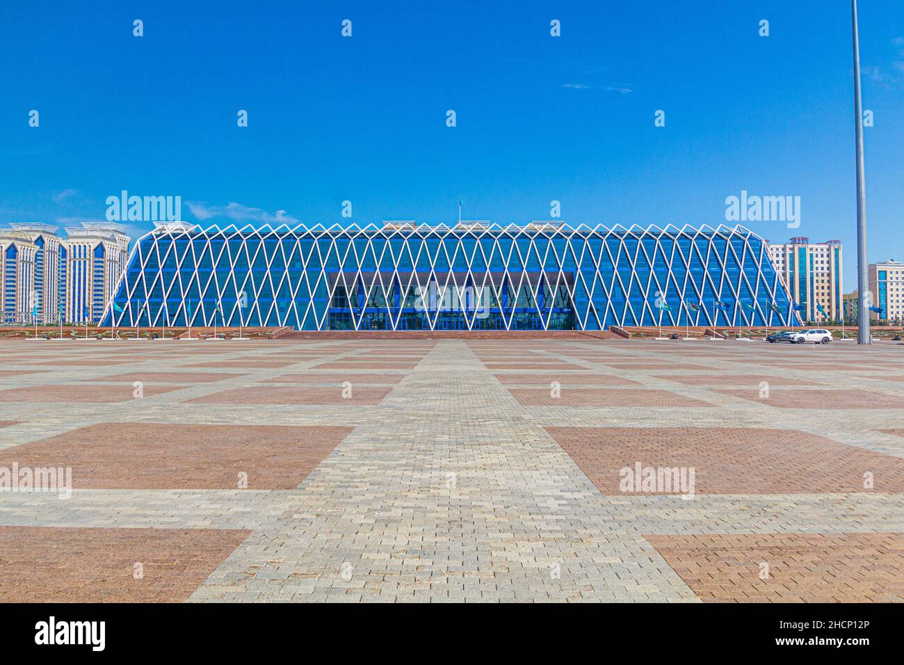 ASTANA, KAZAKHSTAN - JULY 9, 2018: Palace of Independence on the Independence Square in Astana now Nur-Sultan , capital of Kazakhstan. Stock Photo