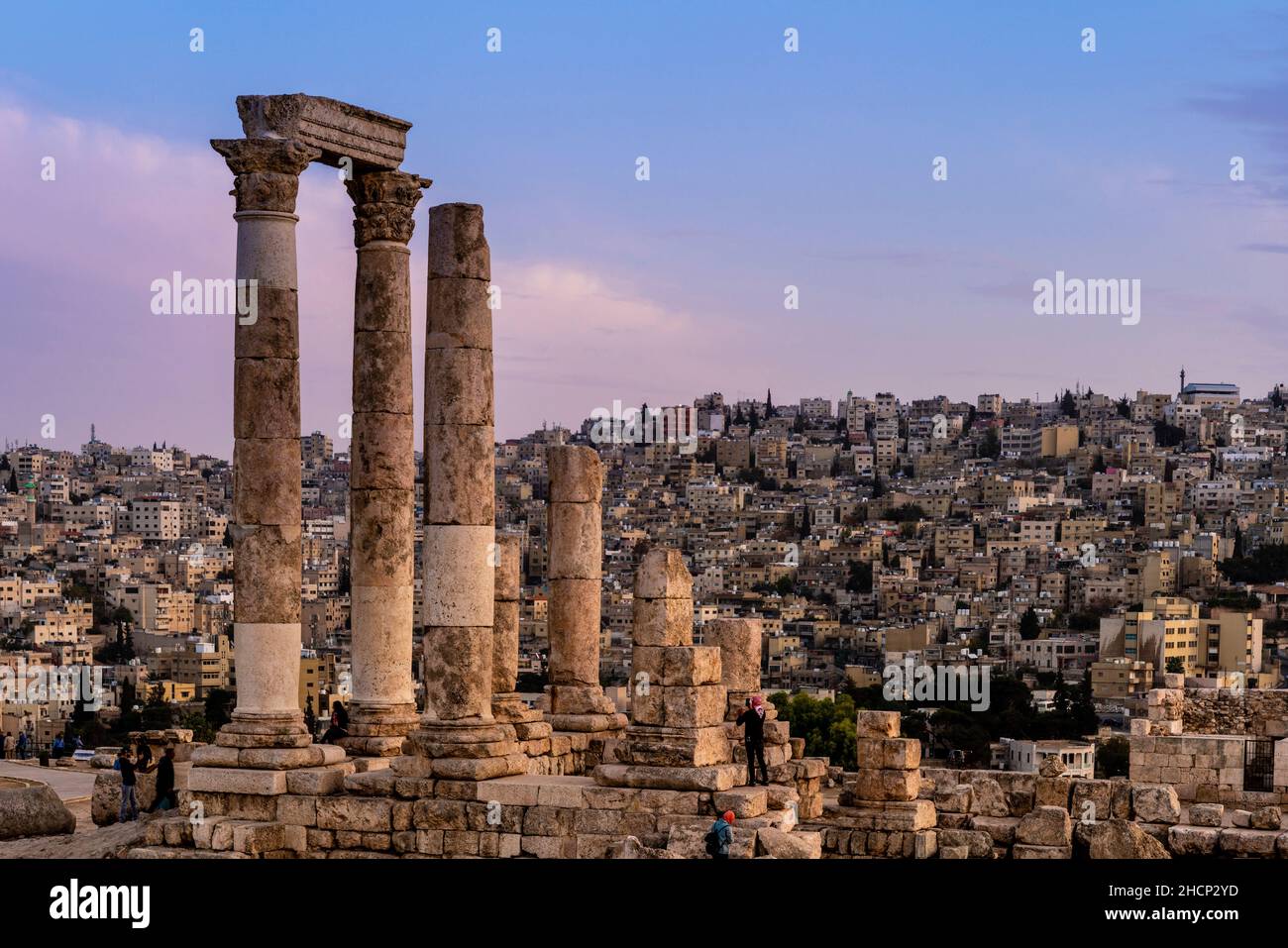 The Temple of Hercules, The Citadel, Amman, Jordan. Stock Photo