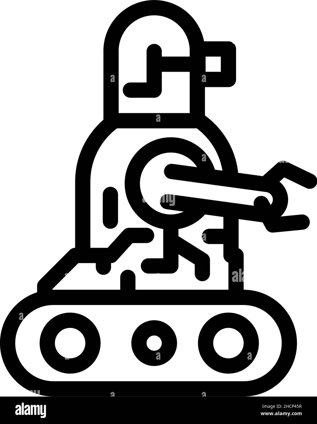robot technology line icon vector illustration Stock Vector Image & Art ...