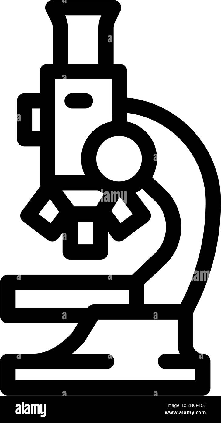 microscope laboratory tool line icon vector illustration Stock Vector ...