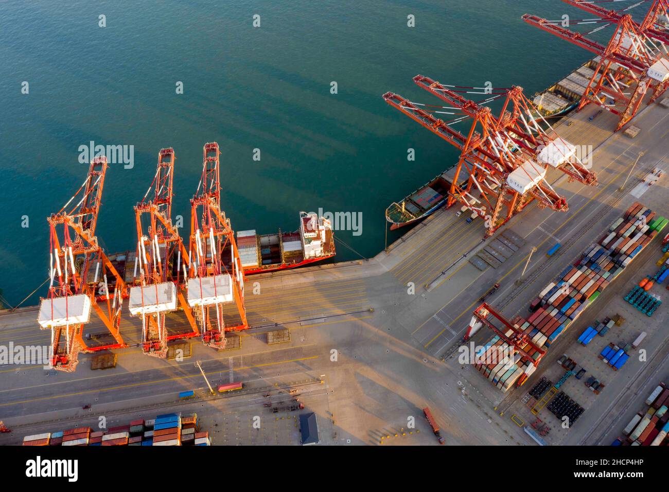 QINGDAO,CHINA - DECEMBER 31, 2021 - An aerial photo taken on Dec. 31 ...