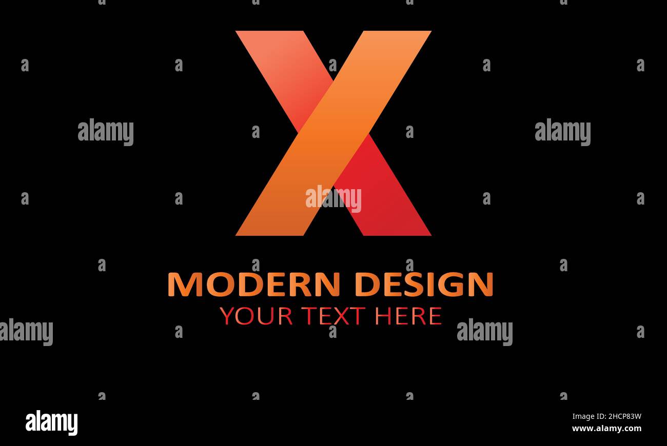 Alphabet x modern shape abstract monogram vector logo template Stock ...