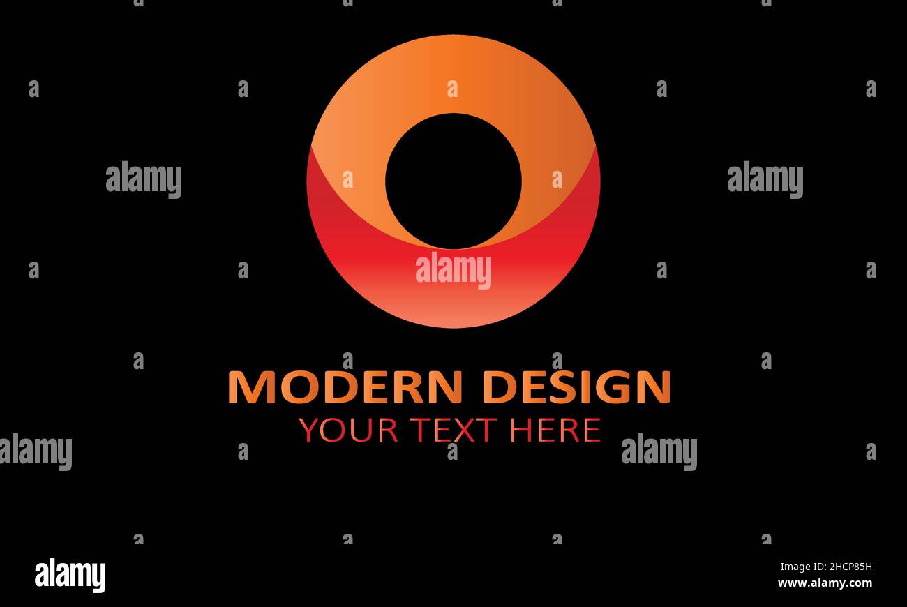 Alphabet o modern shape abstract monogram vector logo template Stock ...