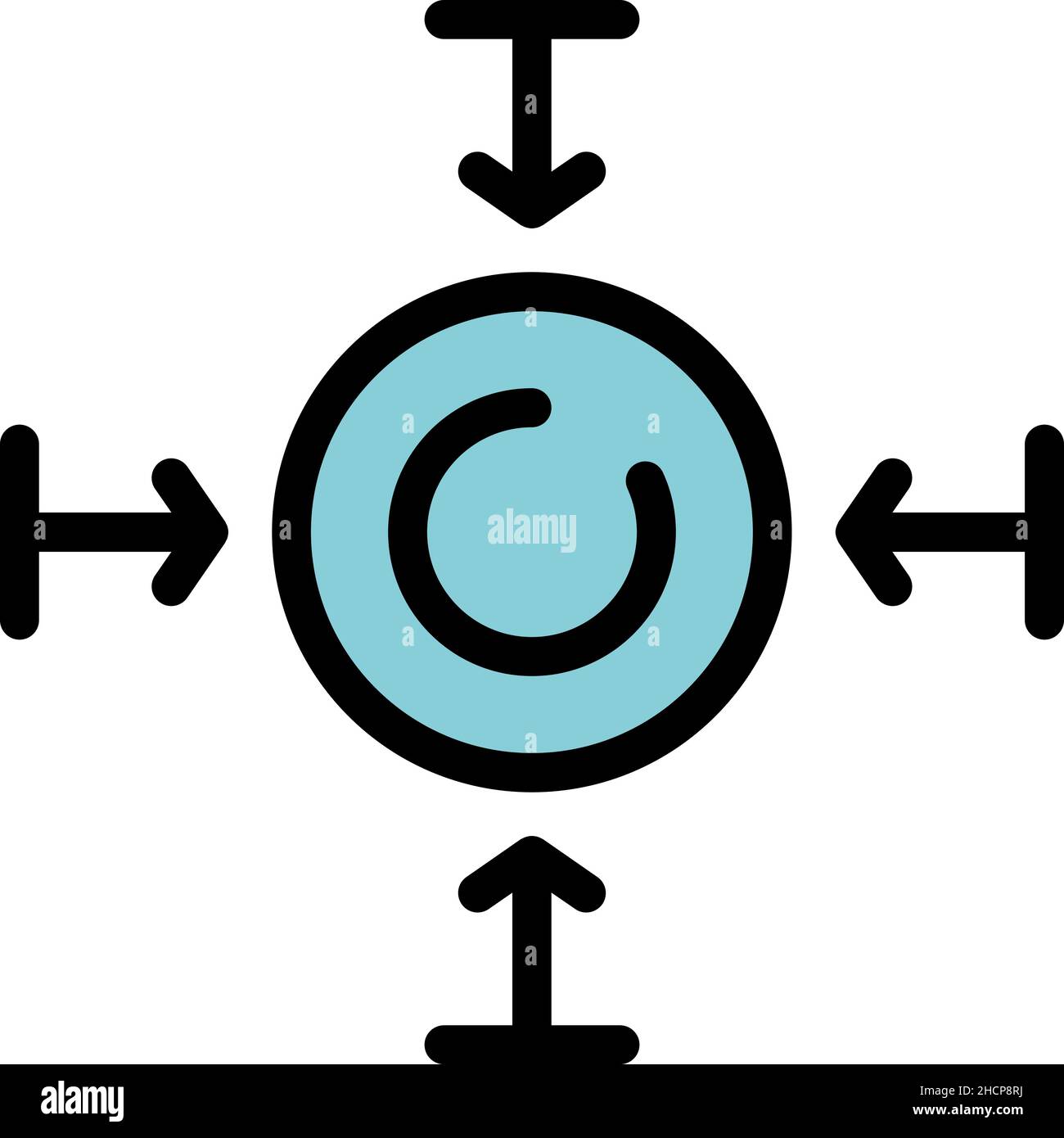 Self actualization icon. Outline self actualization vector icon color flat isolated Stock Vector