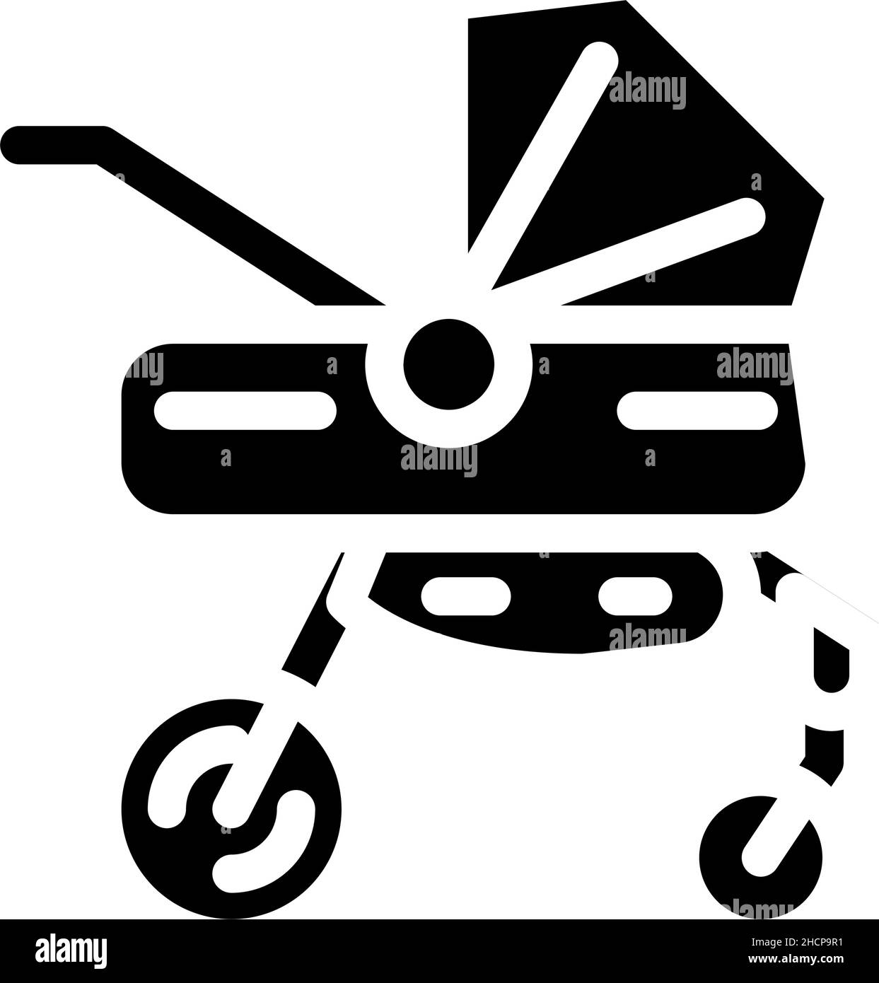 stroller for newborn baby glyph icon vector illustration Stock Vector ...