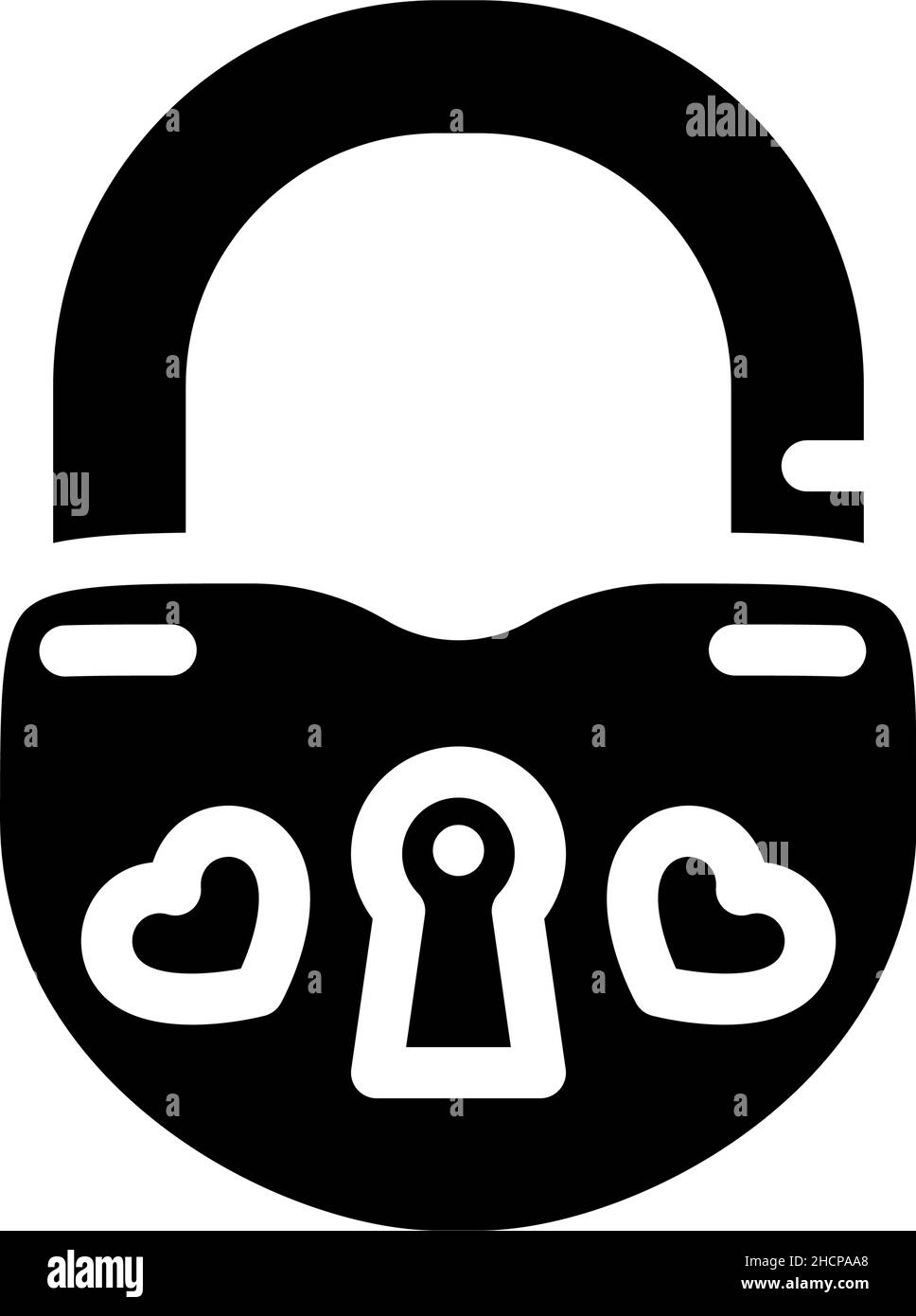 lock for love couple glyph icon vector illustration Stock Vector Image ...