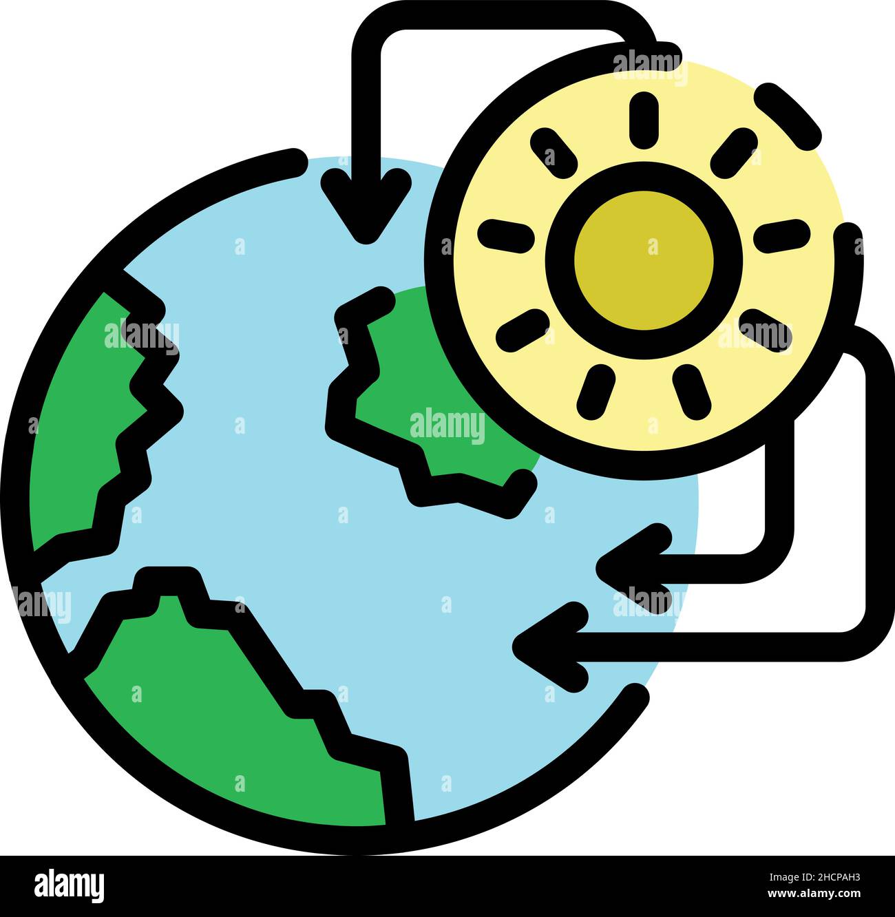 Global innovation icon. Outline global innovation vector icon color ...