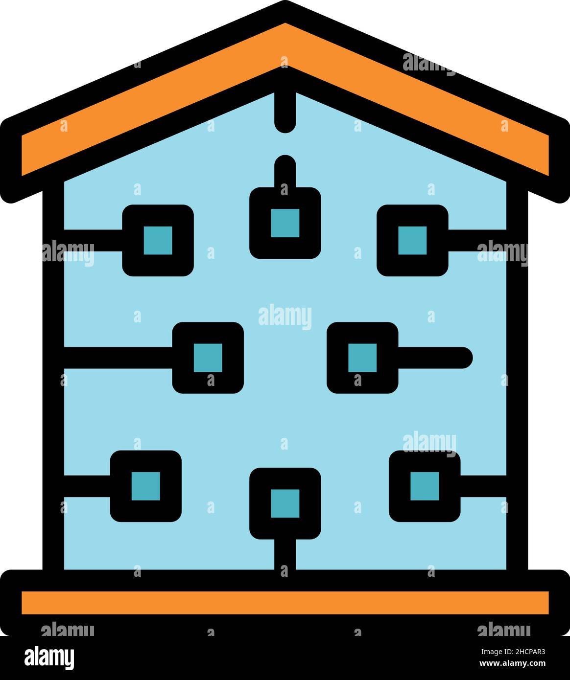 Smart house consumption icon. Outline smart house consumption vector ...