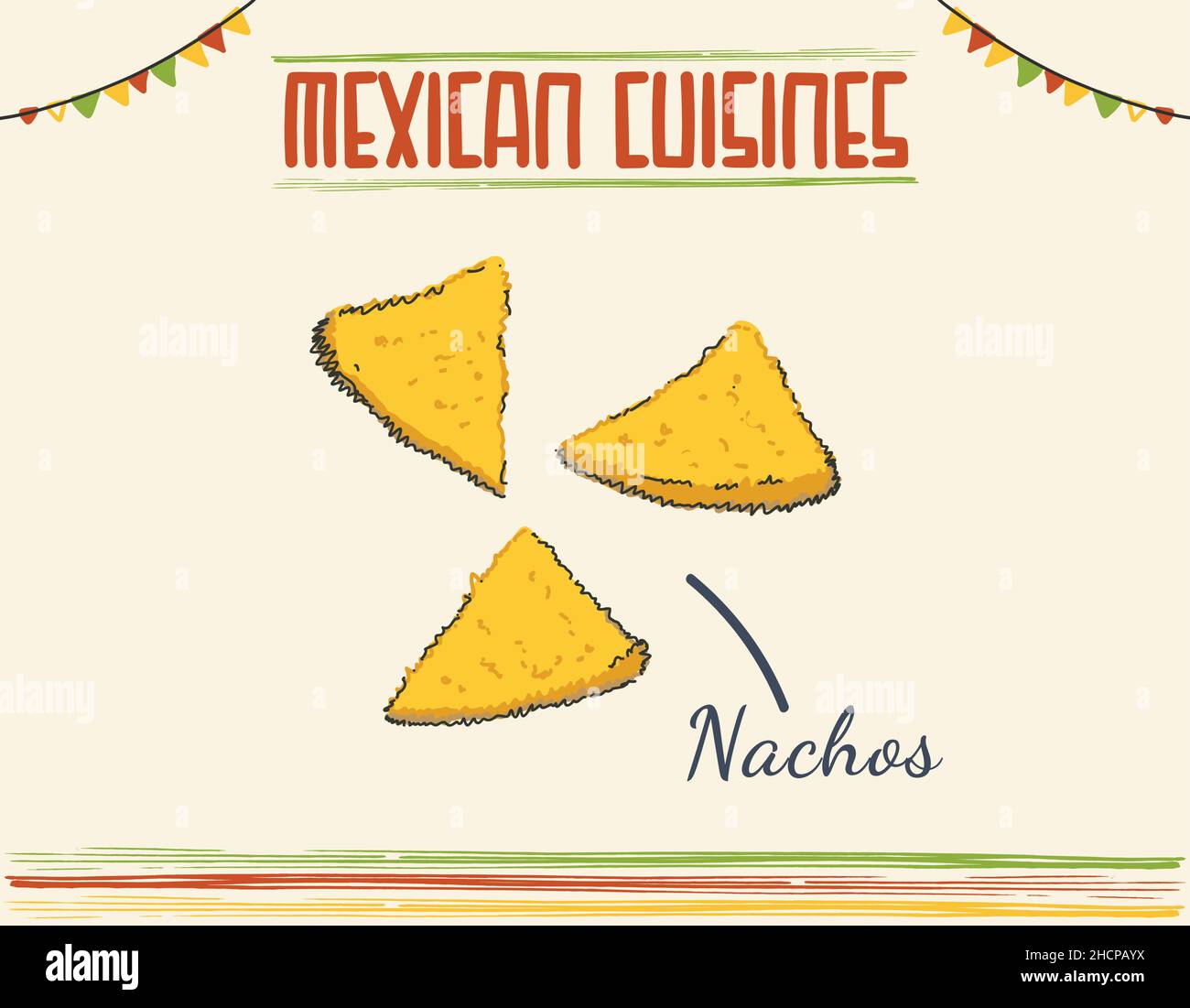 Nachos Chips with Cheese Dip Traditional Mexican Cuisine Dish Food Item
