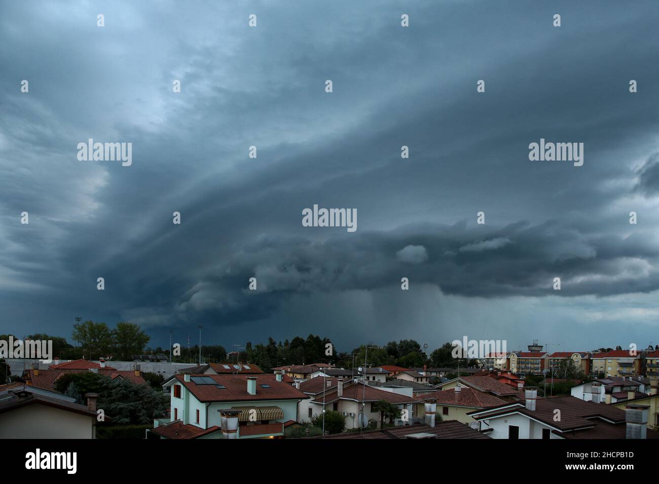 Shelfcloud during a storm Stock Photo