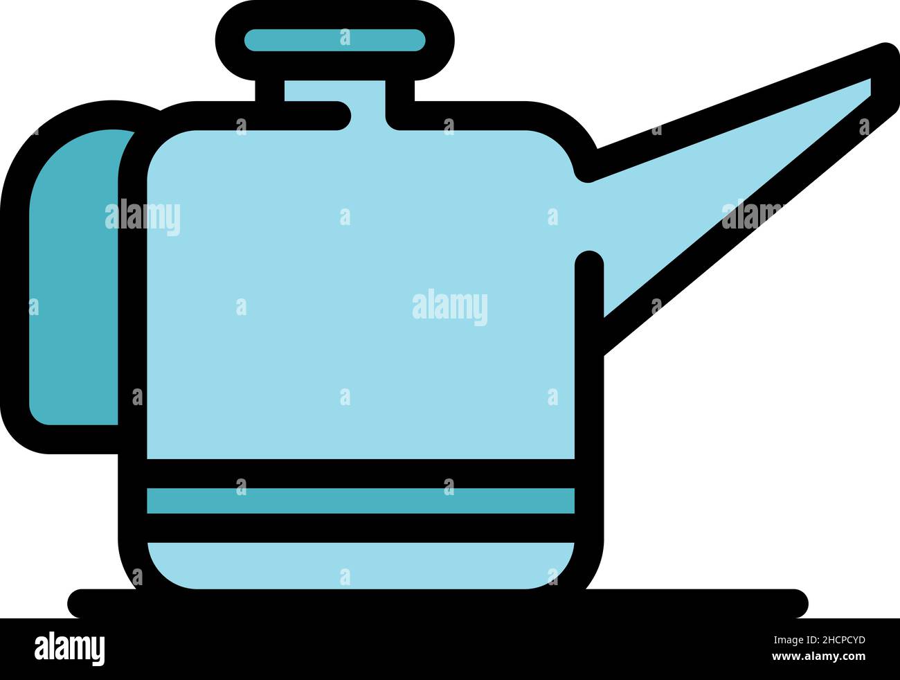 Watering can icon. Outline watering can