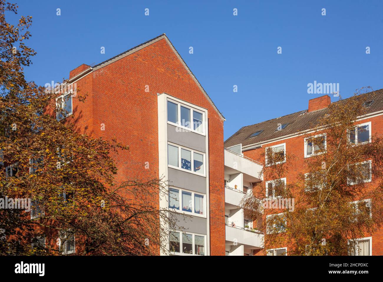 Moderne rote  Wohngebäude aus Backstein  Bremen, Deutschland, Europa Stock Photo