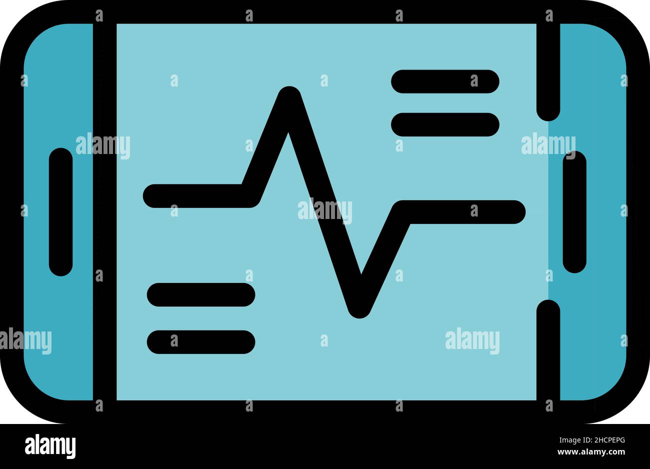 Track activity phone icon. Outline track activity phone vector icon