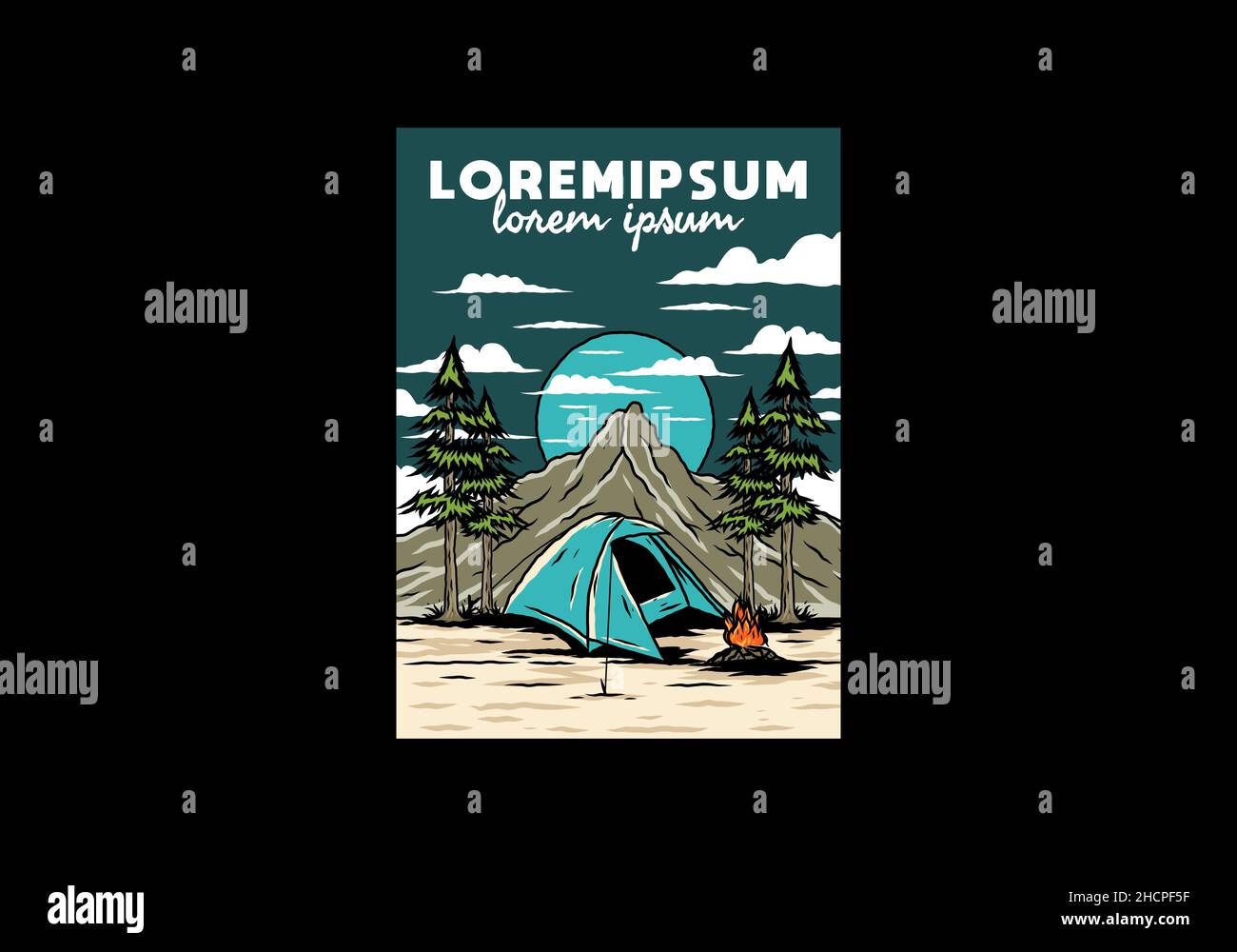 Mountain camping using dome tents design Stock Vector Image & Art - Alamy