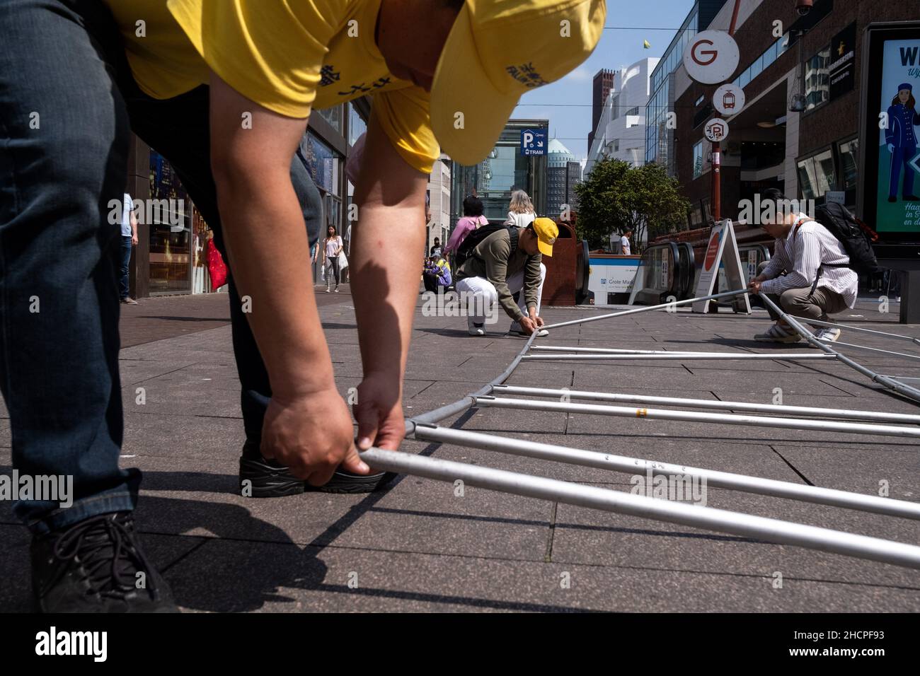 The Netherlands, The Hague, 20210720. Falun Gong rally in The Hague