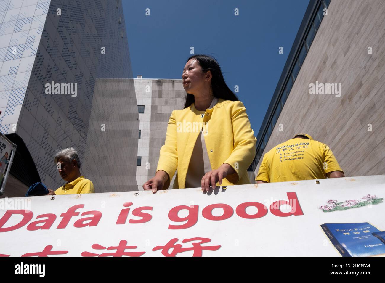 The Netherlands, The Hague, 20210720. Falun Gong rally in The Hague