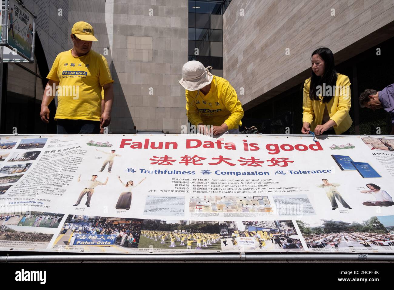 The Netherlands, The Hague, 20210720. Falun Gong rally in The Hague