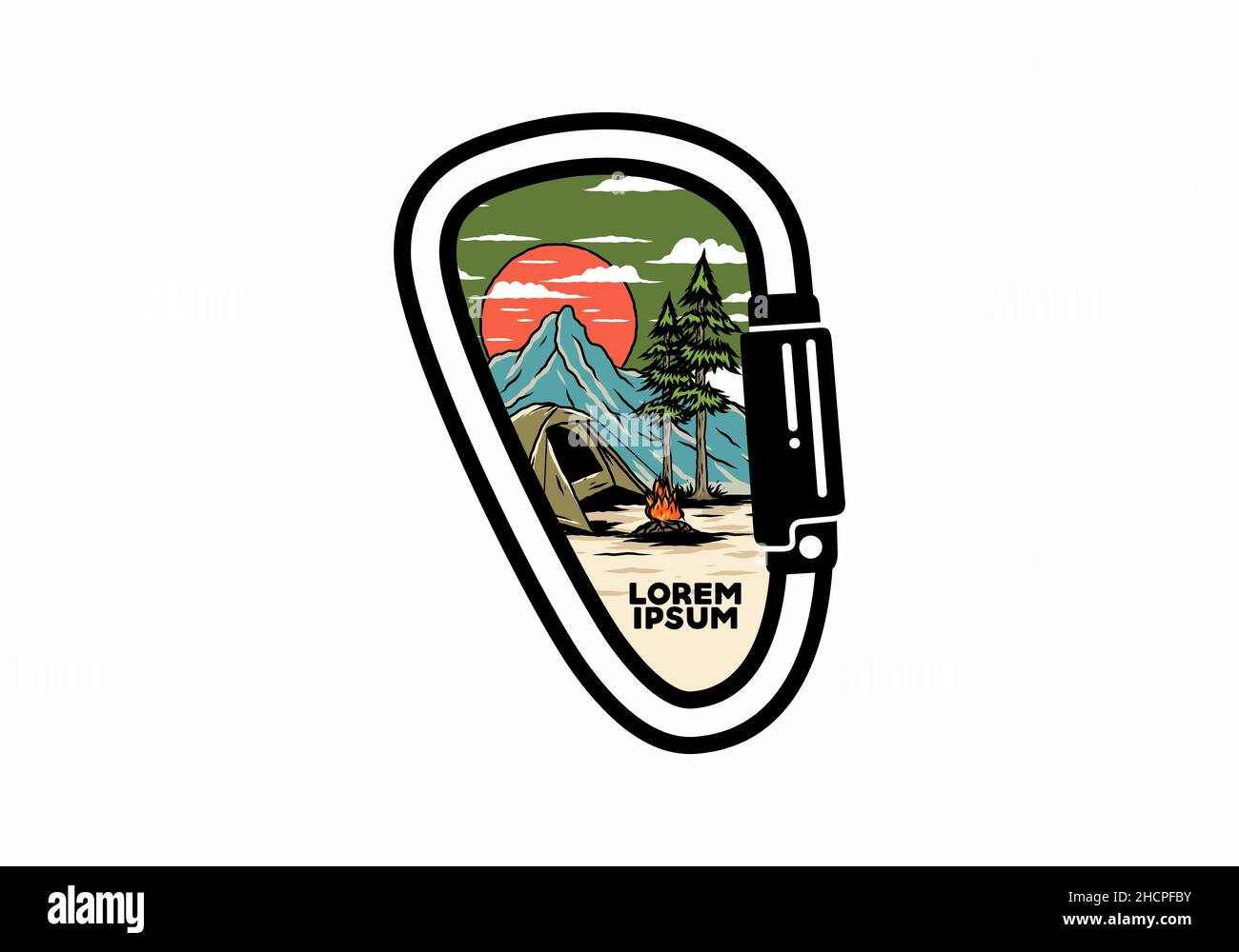Mountain camping using dome tents design Stock Vector Image & Art - Alamy