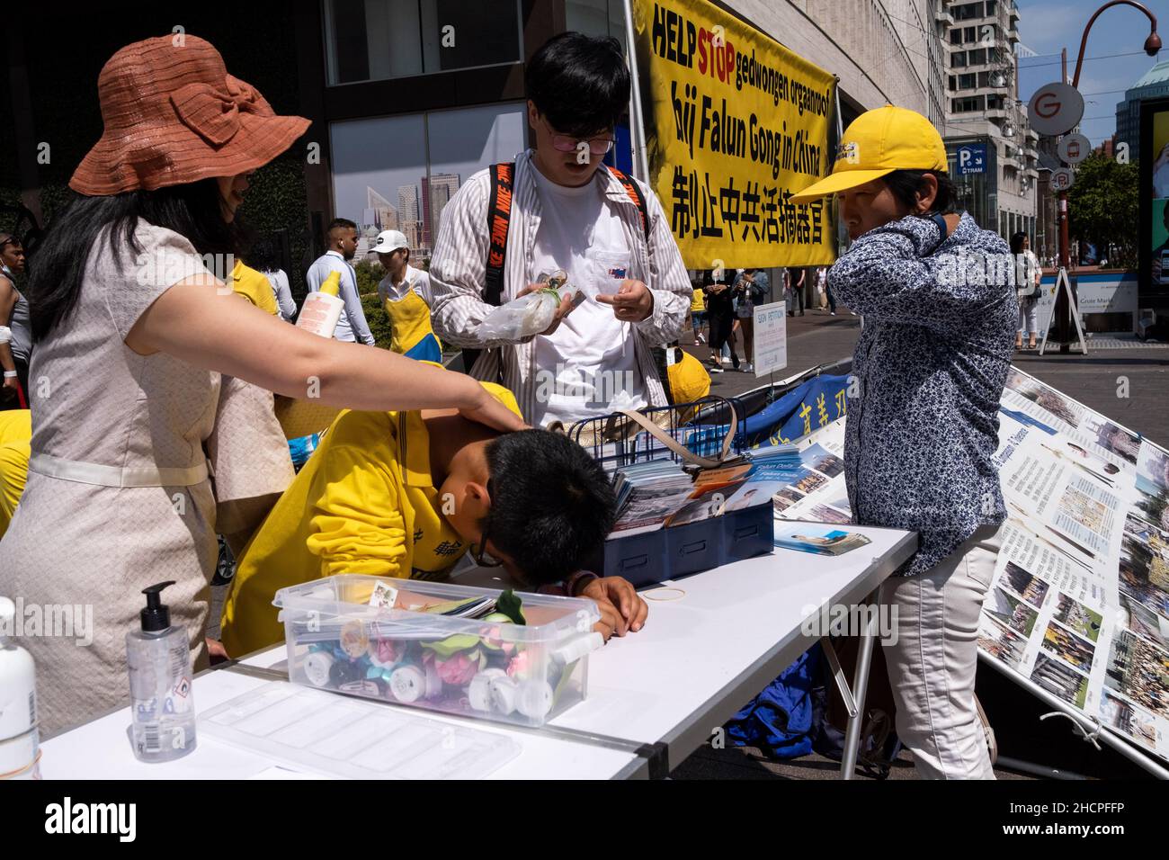 The Netherlands, The Hague, 20210720. Falun Gong rally in The Hague