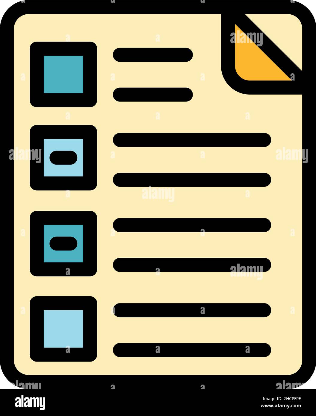 To do list icon. Outline to do list vector icon color flat isolated ...