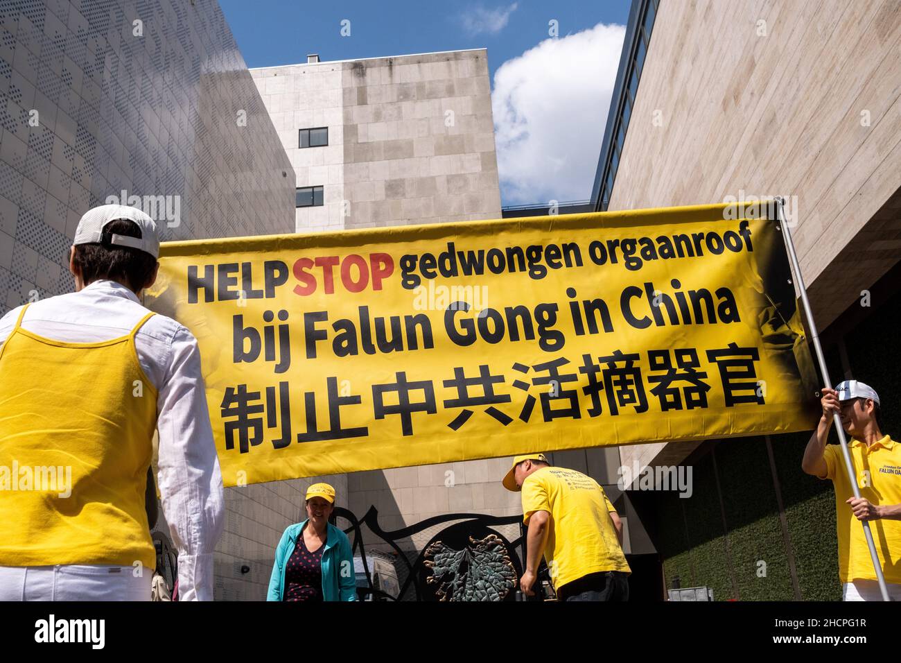 The Netherlands, The Hague, 20210720. Falun Gong rally in The Hague