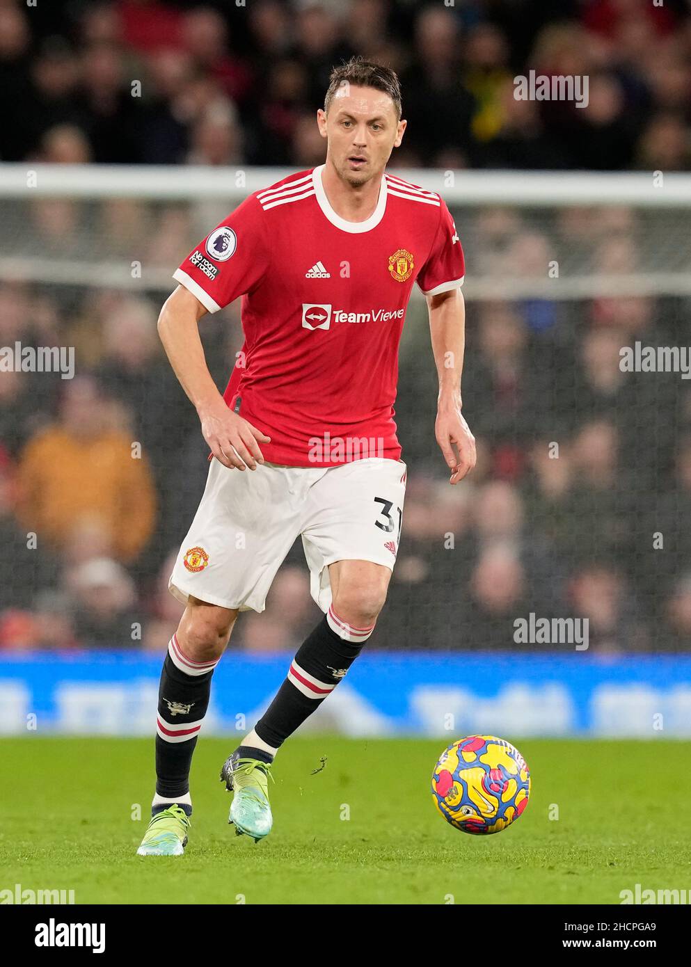 Manchester, England, 29th December 2021. Nemanja Matic of Manchester United during the Premier League match at Old Trafford, Manchester. Picture credit should read: Andrew Yates / Sportimage Stock Photo