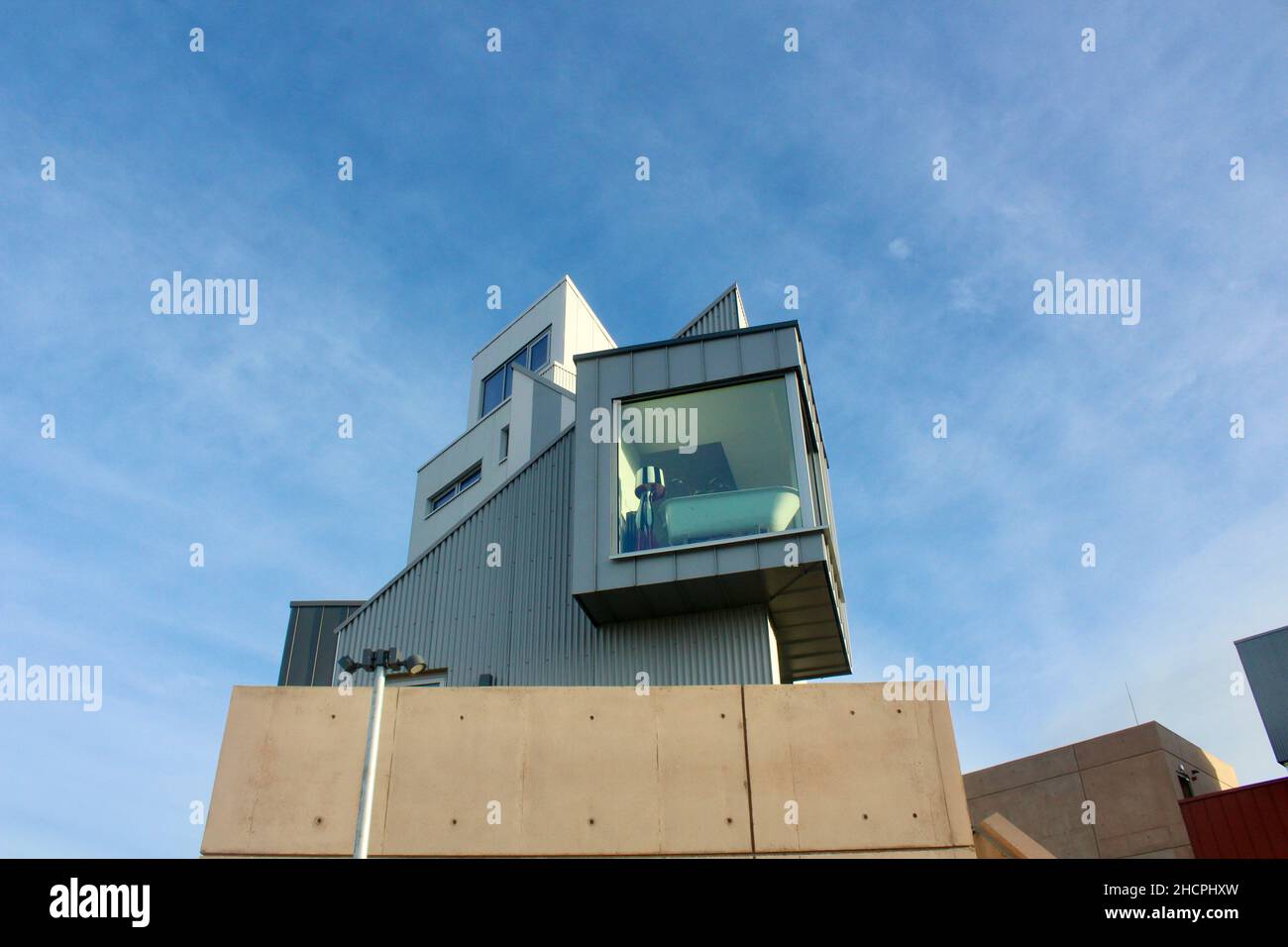 the modern design of watchet marina east quay somerset seaside town england uk Stock Photo