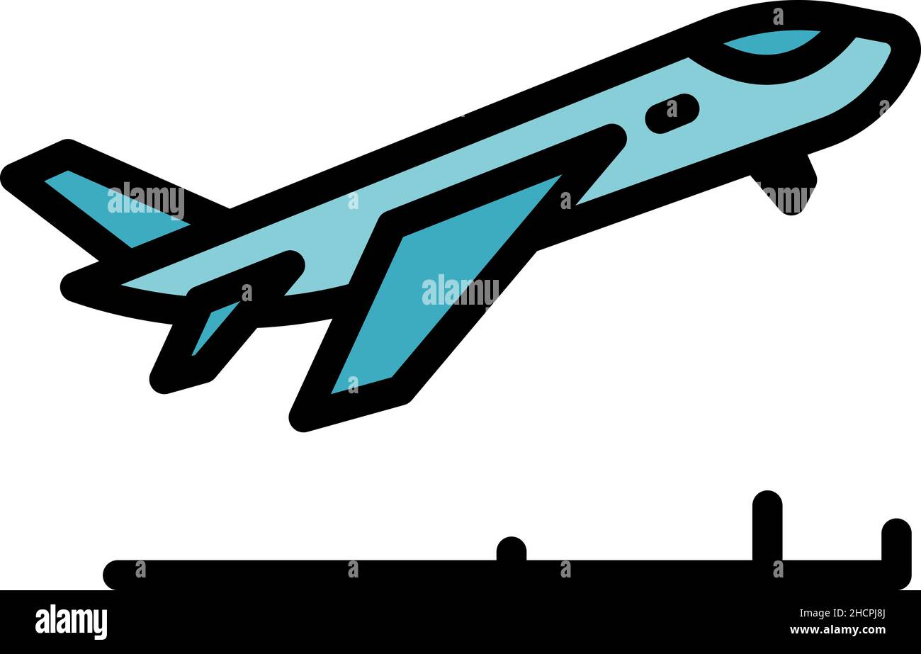 Flight dinner icon. Outline flight dinner vector icon color flat isolated Stock Vector
