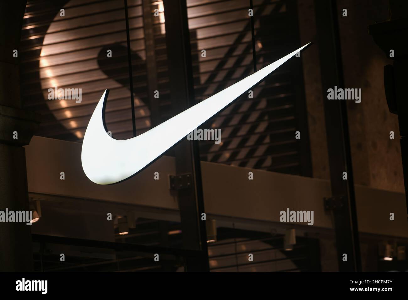 Nike logo emblem hi-res stock photography and images - Alamy