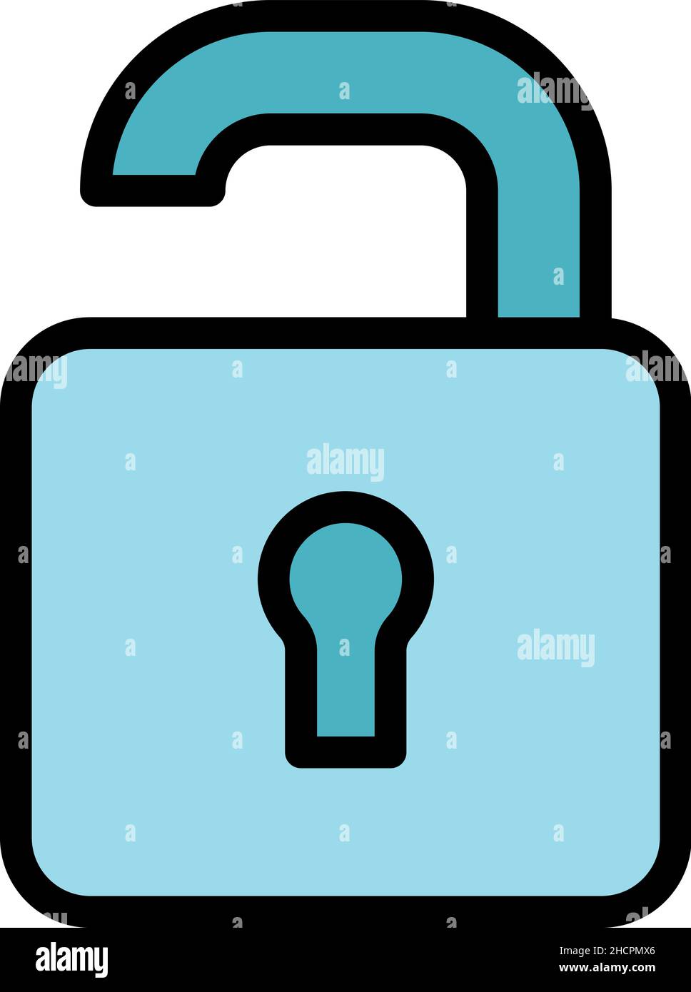 Car dashboard unlock icon. Outline car dashboard unlock vector icon ...