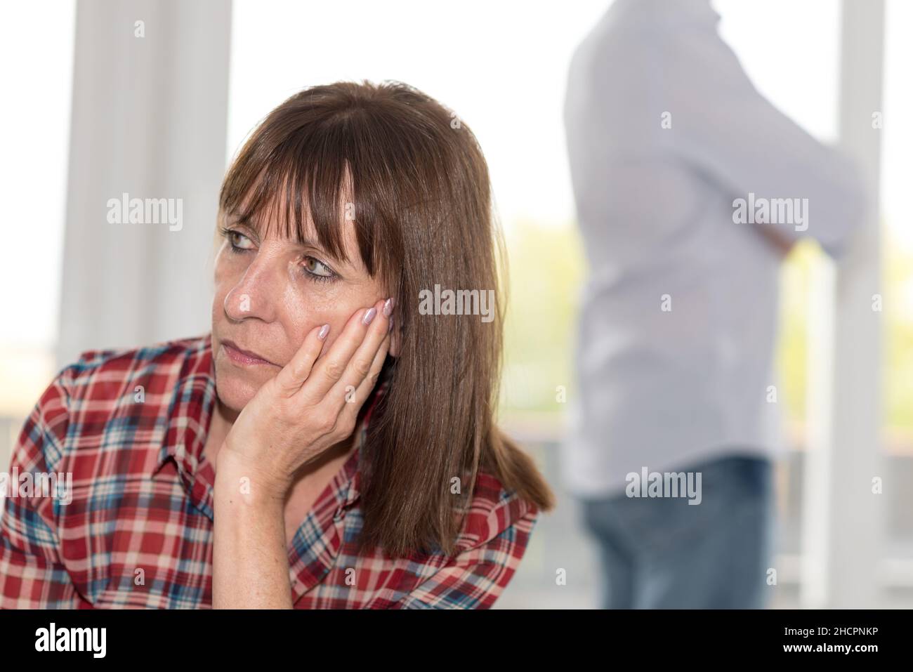 Mature couple having relationship problems Stock Photo