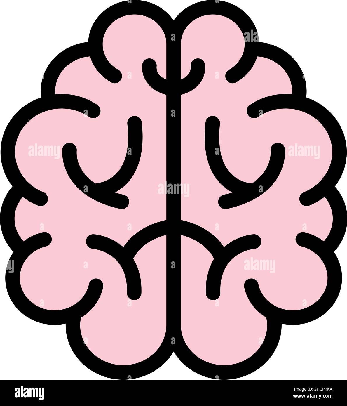 Brain circuit icon. Outline brain circuit vector icon color flat ...