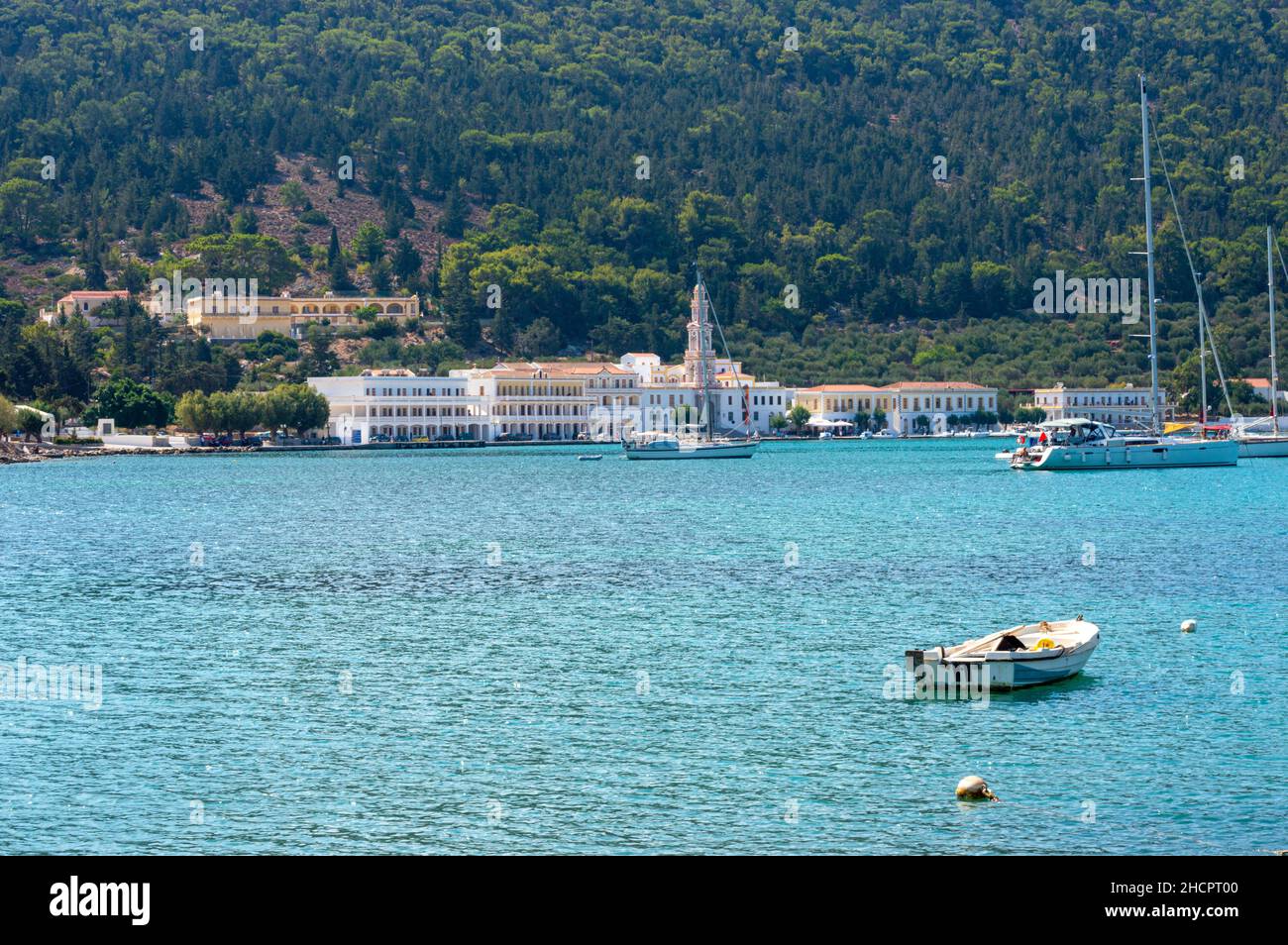 Monastery at Panormitis. Island of Symi Dodecanese. Islands Aegean Sea. Greece Europe Stock Photo