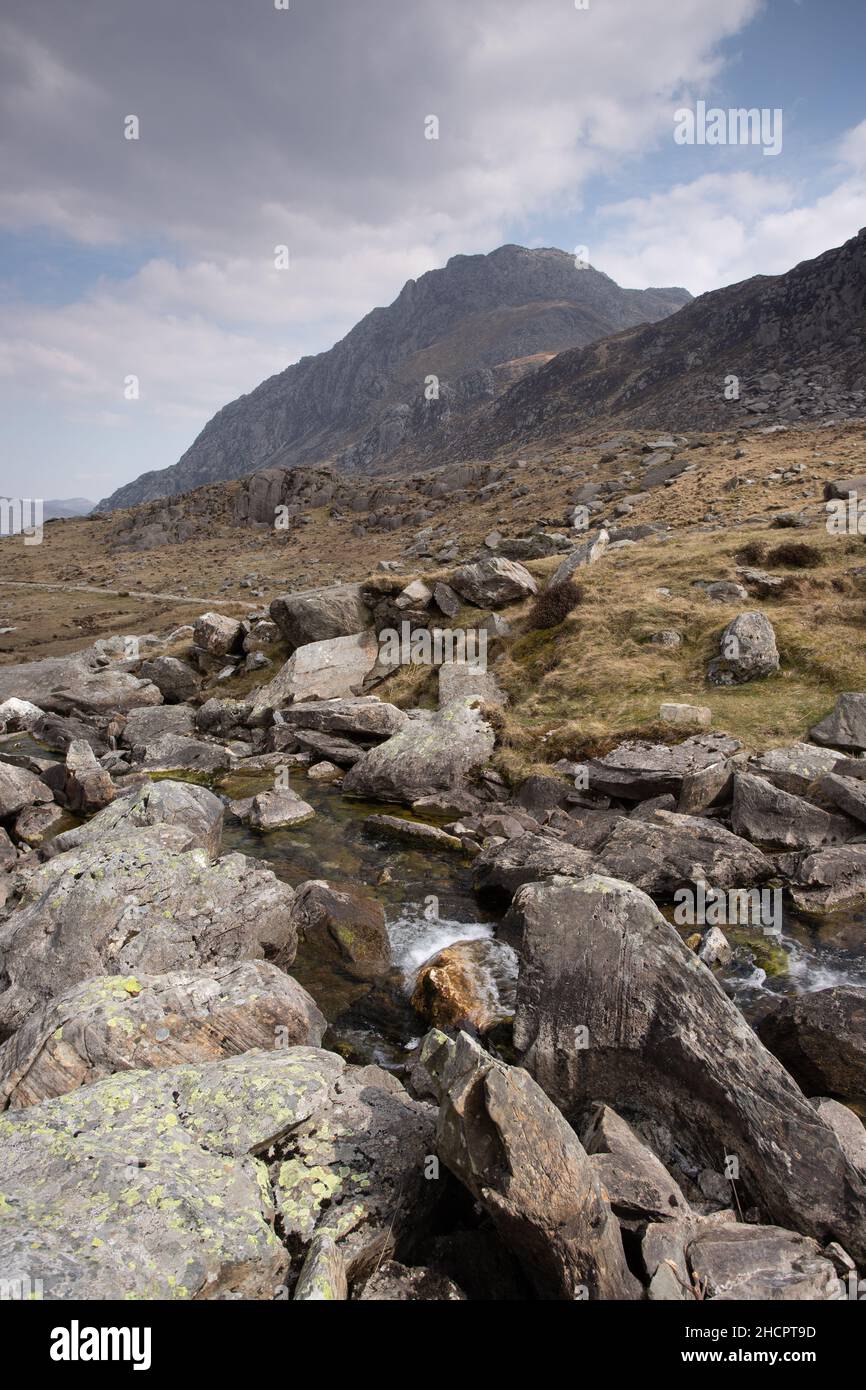 Tryfan mountain, Snowdonia, North Wales Stock Photo