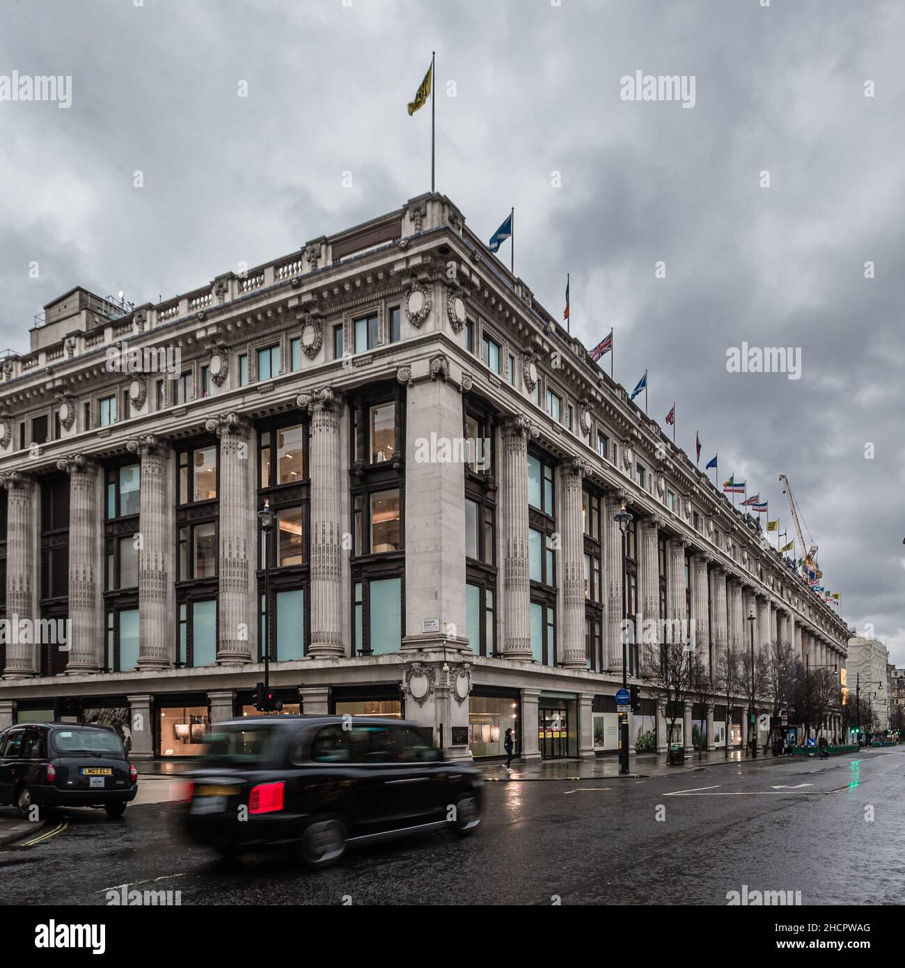 Highend department flagship store, Selfridges on Oxford street in