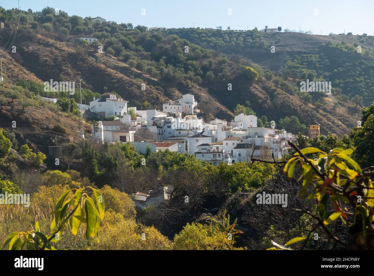 Andalucia in Spain: the village of Archez from the Ruta de los Molinos Stock Photo