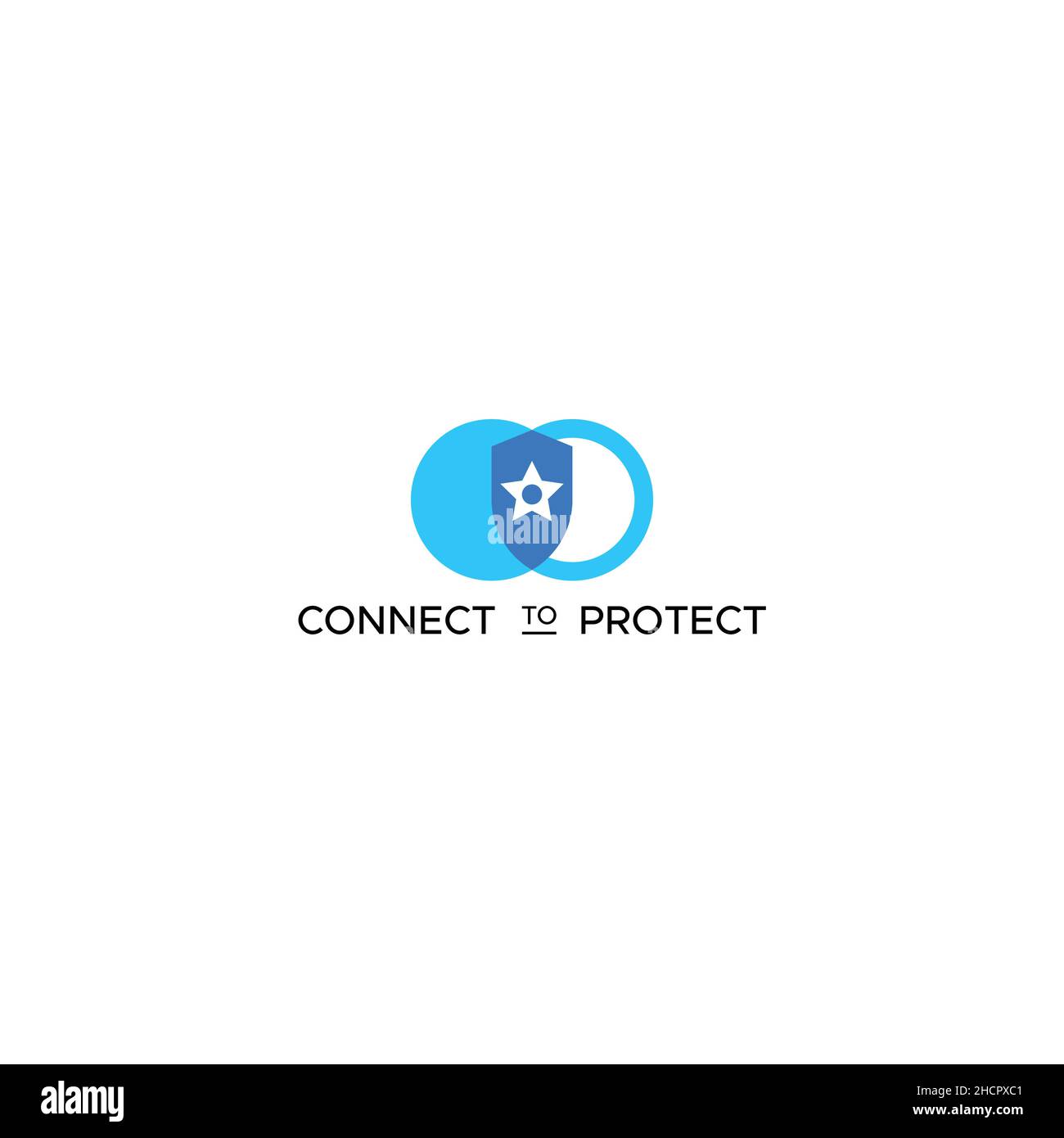 Modern colorful CONNECT to PROJECT logo design Stock Vector