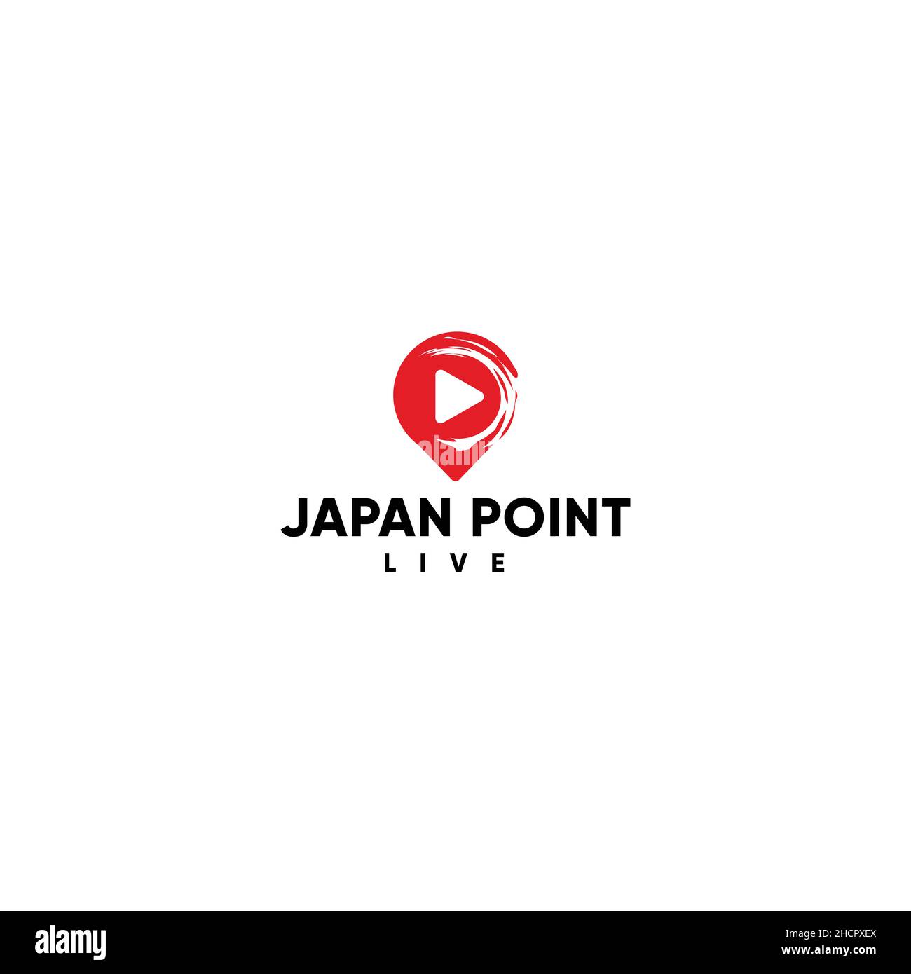 Modern design JAPAN POINT LIVE stream logo design Stock Vector