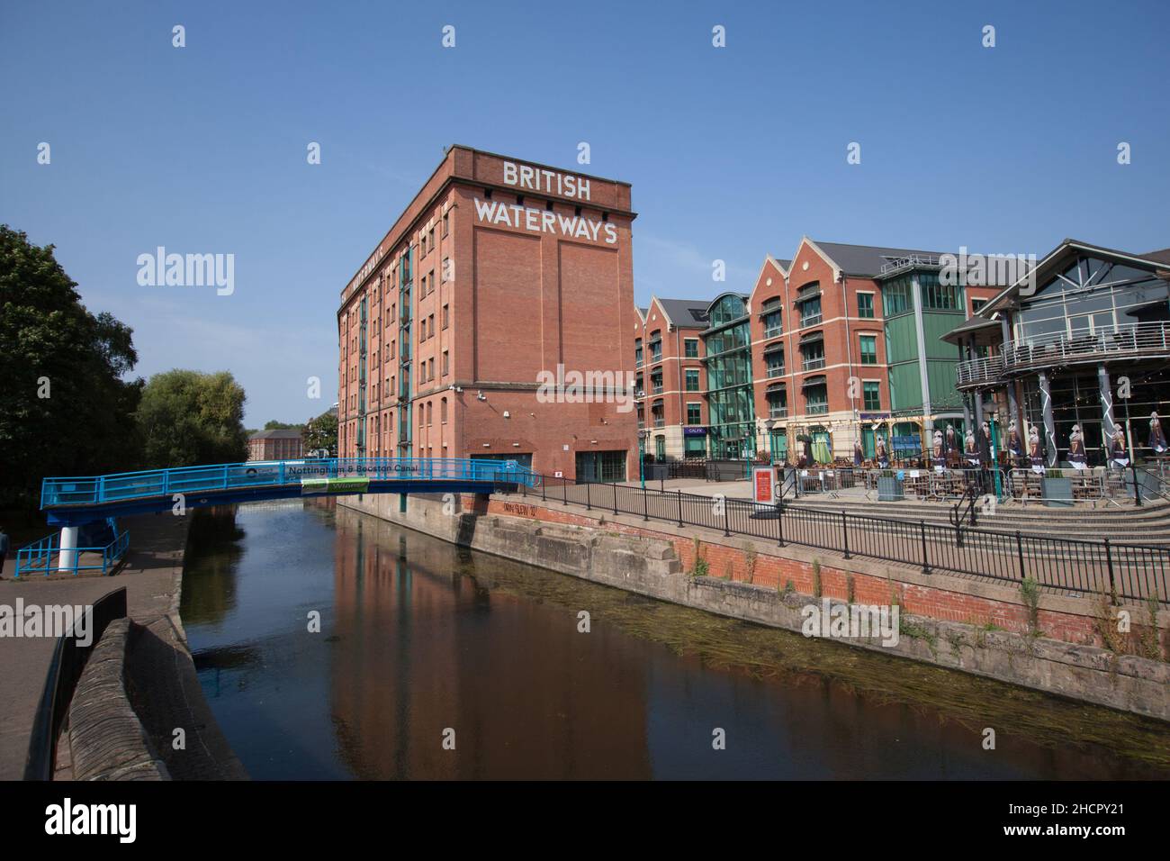 Views of the Nottingham and Beeston Canal in Nottingham in the UK Stock Photo