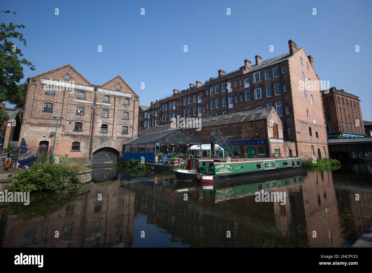 Views of the Nottingham and Beeston Canal in Nottingham in the UK Stock Photo